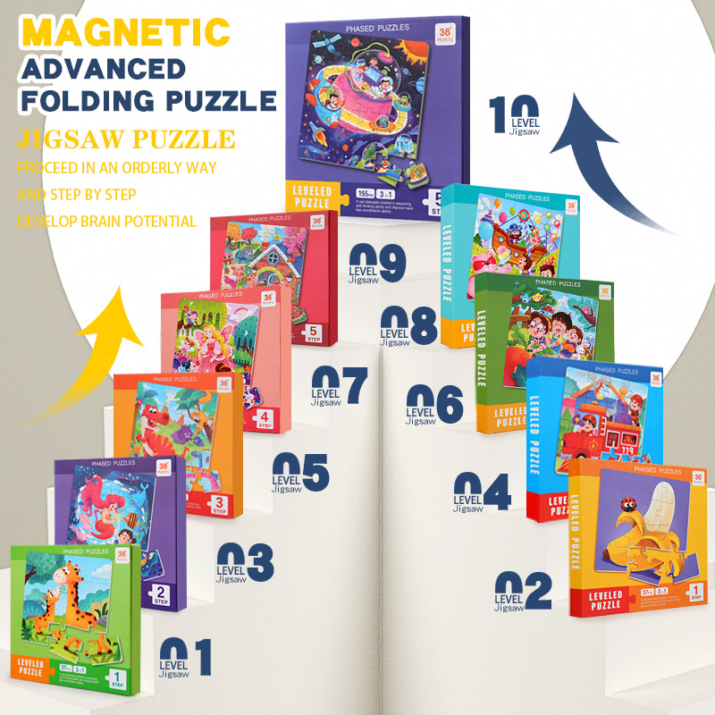 Woodworking Hobby - Kids Magnetic Wooden Puzzle Cartoon Pattern