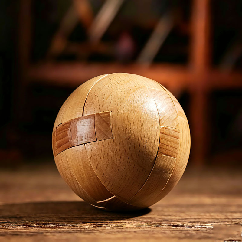 Woodworking Hobby - Classic Wooden Puzzle Ball Magic Brain