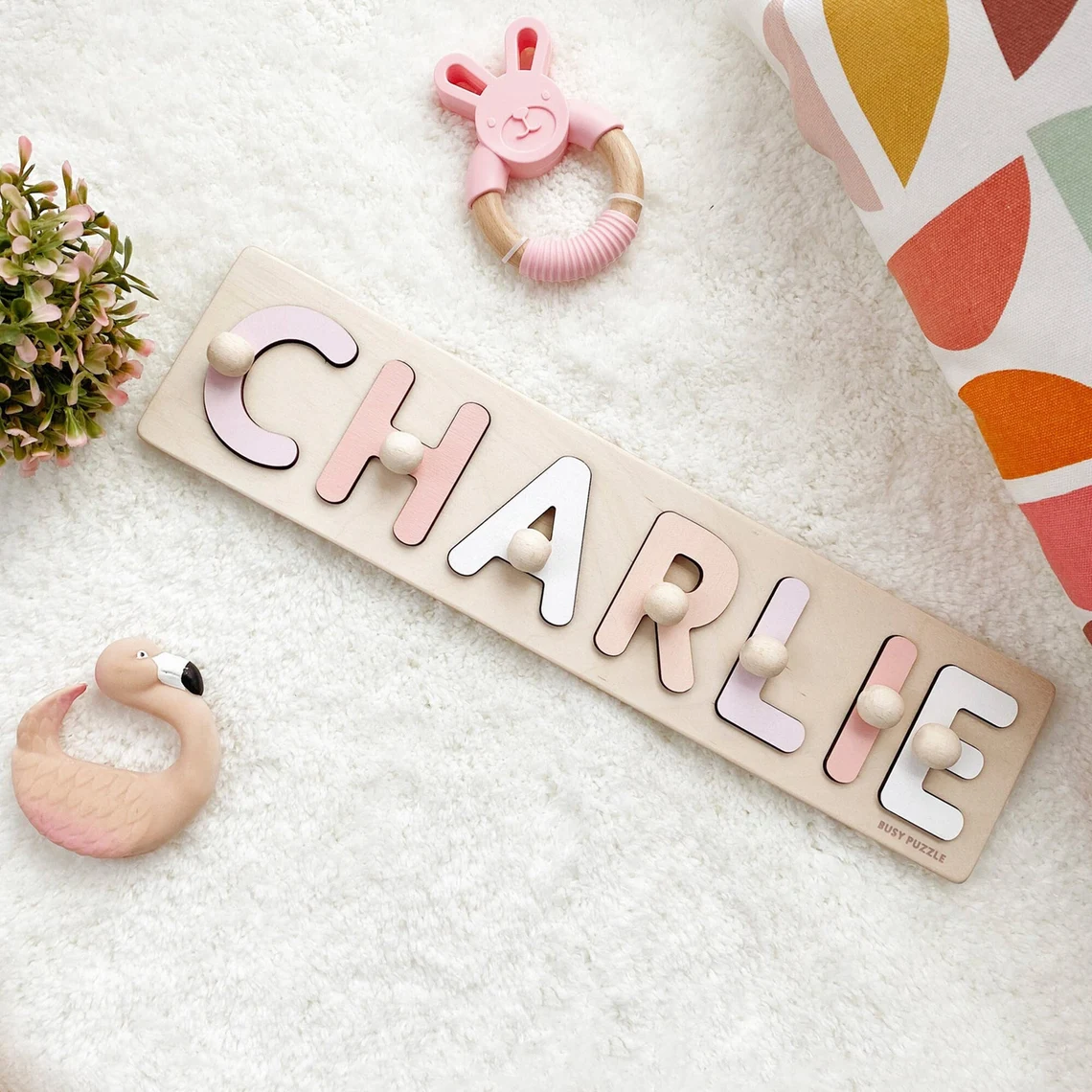 Woodworking Hobby - Personalized Name Puzzle With Pegs |