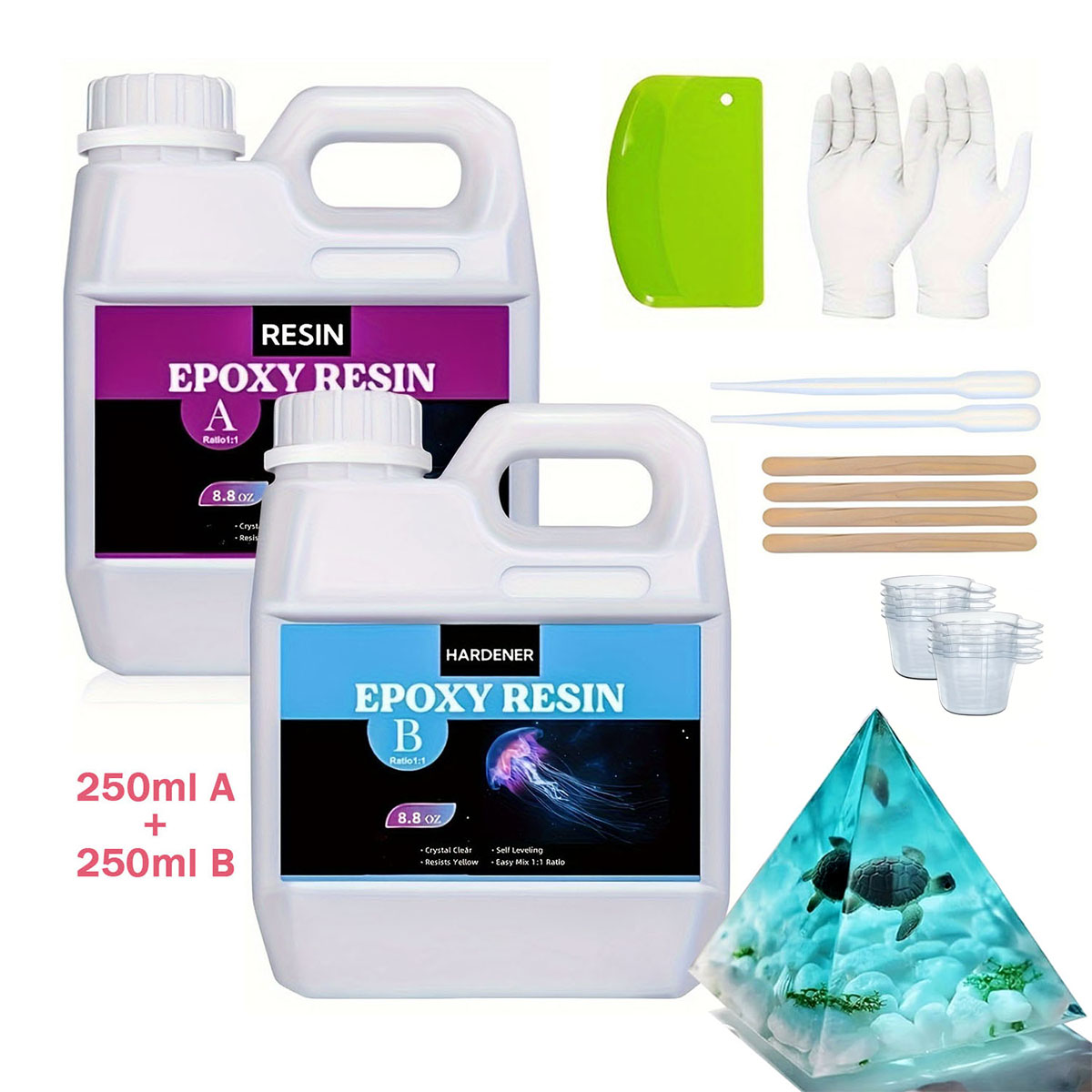 125ml/250ml Crystal Clear Cast - огляд і ціна Woodworking Resin