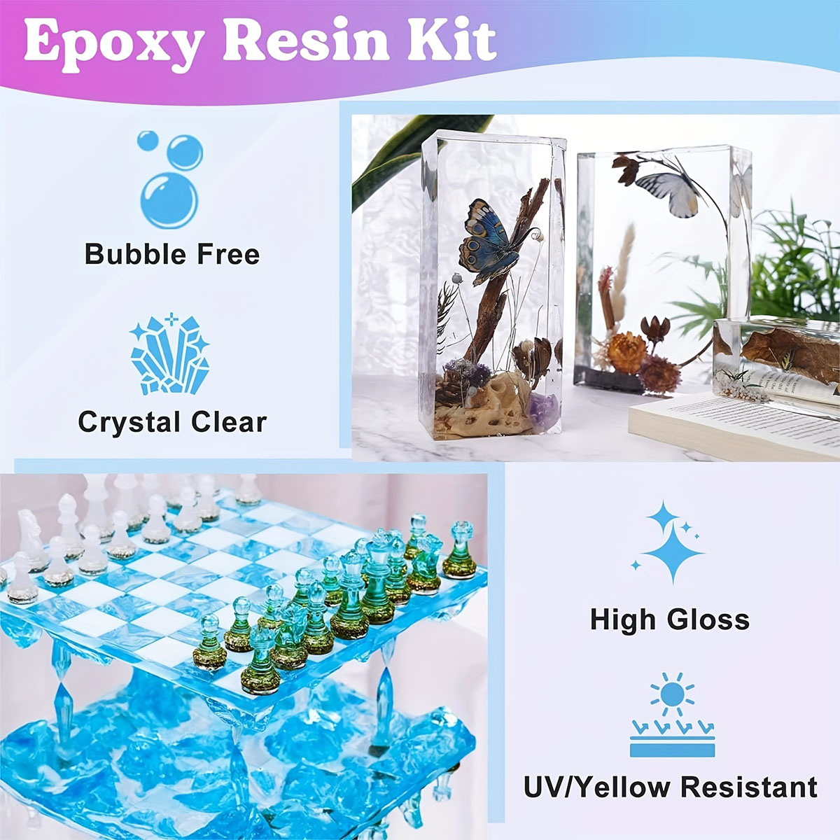 125ml/250ml Crystal Clear Cast - огляд і ціна Woodworking Resin