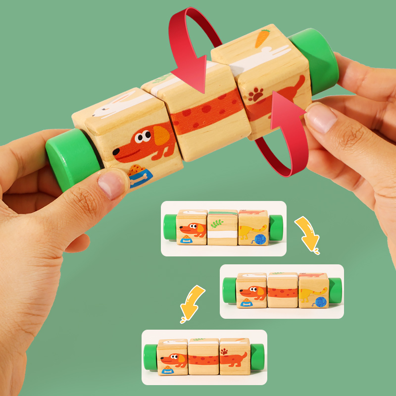 1pcs Baby Wooden Rotating Anim - огляд і ціна Woodworking Hobby