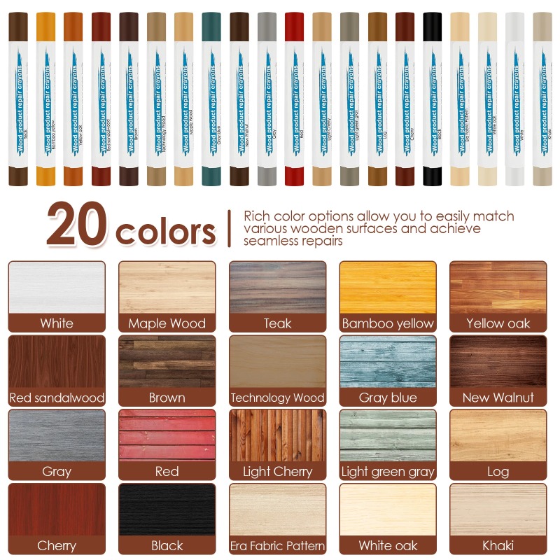 20 Colors Furniture Repair Wax - огляд і ціна Woodworking Zone