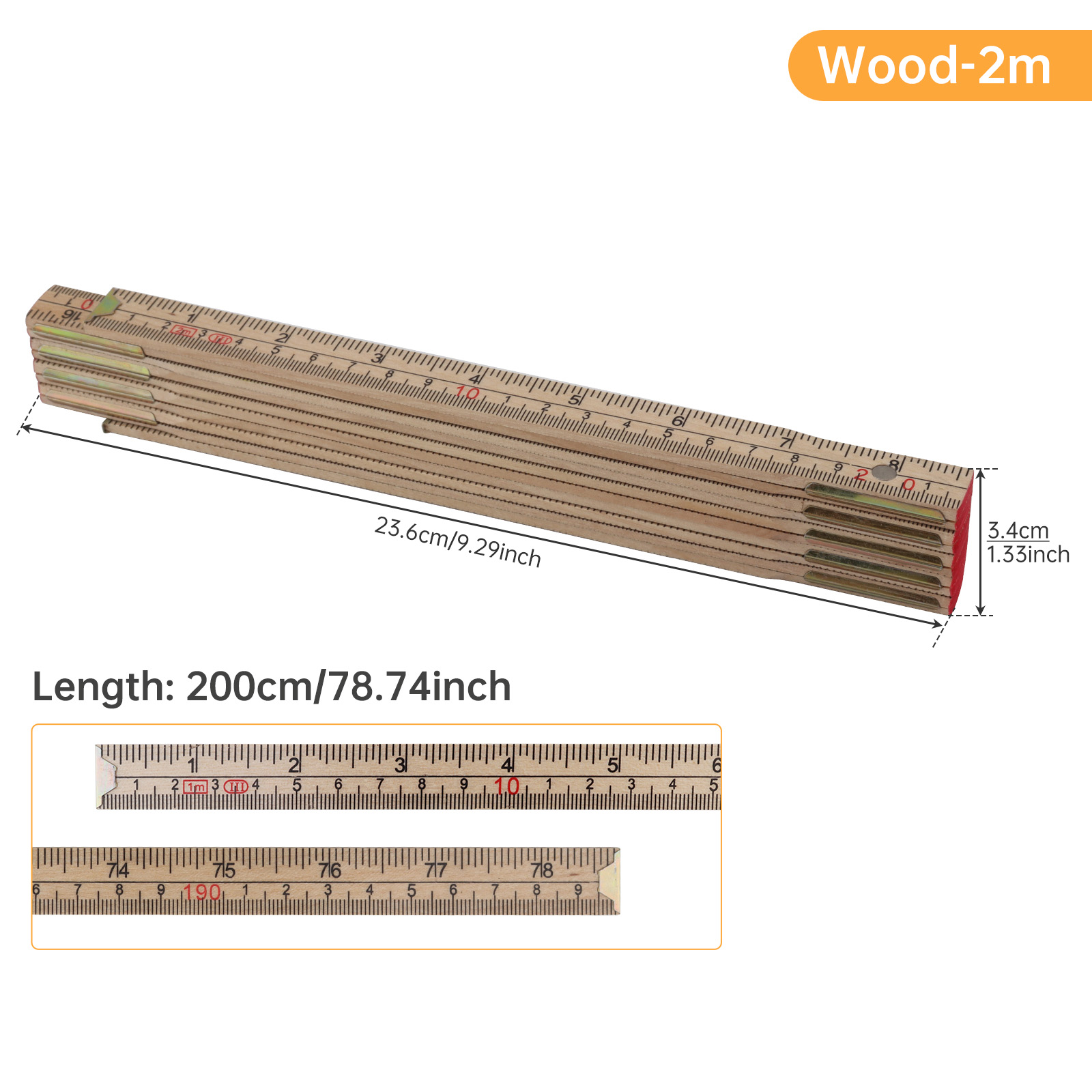 1pc/2pcs 1M/2M Metric & Imperi - огляд і ціна Woodworking Basic Tools